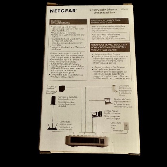 NEW NETGEAR 5 PORT GIGABIT ETHERNET UNMANAGED SWITCH WHITE - Picture 3 of 3